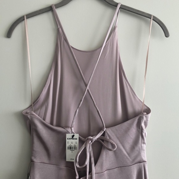 Express Satin High Slit Maxi Dress - Picture 3 of 6